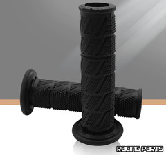 Motorcycle Rubber Grips 22mm Retro Handlebar for Cafe Racer Bike