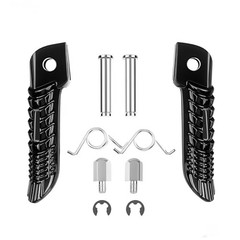 Motorcycle Black Front Foot Pegs Footrests Bracket Set for Suzuki Black#Front #4