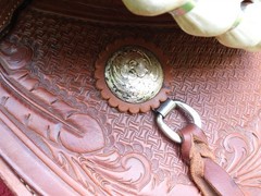 Billy Cook Saddlery Greenville Texas Western Roping Tooled Leather Saddle SZ 16