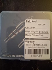 GEORDN OD: 19/64 125 Grain +0.5 Grains SS Field Point