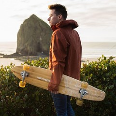 Zed Pintail Cruiser Longboard – 44in Bamboo & Maple, ABEC-7 Bearings, 70mm Wh…