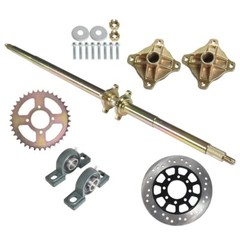 44″ 32″29″ Go Kart Rear Live Axle Kit, Sprocket & Hub + Brake Assembly + Chain