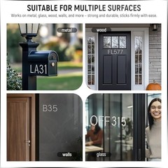 Silver Self-Adhesive Mailbox Numbers and Letters for 3 Inch Mailbox