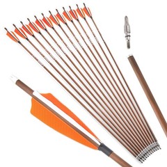 31″ Pure Carbon Arrows Feathers SP340 400 500 600 Compound Recurve Bow Hunting