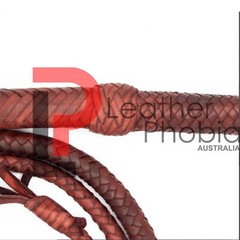 Double Belly Leather BullWhip, 04 Feet Long, 16 Plaited Heavy Duty Bull Whip