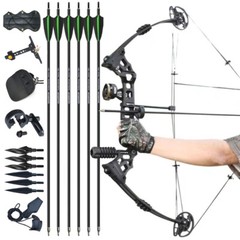 Archery Compound Bow Arrows Set 20-70lbs RH LH Stabilizer Hunting Shoting Target