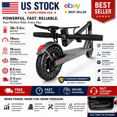 NEW LADPED LP60 Electric Scooter 350W 8.5″ Folding Adult Foldable 19MPH