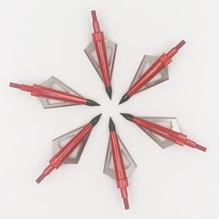 12pcs 100 grain 3 Blade Crossed Broadhead Arrow Head Bow Archery Fishing Hunting