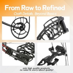 Compound Bow Adjustable 40-65lbs 320fps Hunting Fishing Target Shooting Adults