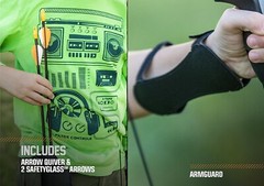 Bear Titan Youth Bow Set 60in 29lbs Age 12 and Up Armguard, Arrows, Finger Tab