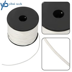 1/8 Inch Nylon Polyester Cord 500 Foot Spool Solid Braid Industrial Grade White