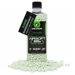 Biodegradable Glow-in-the-Dark Airsoft BBs – 3,000 Count, .20/.25/.32g, Eco-Frie