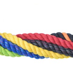 P2 Colored Twisted Cotton Rope 1/4 & 1/2-in Rope by the Foot Pet Safe USA Made