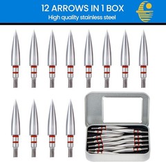 12Pcs Archery Field Points, 100/125/150/300 Grain Field Points, Screw-In Archery