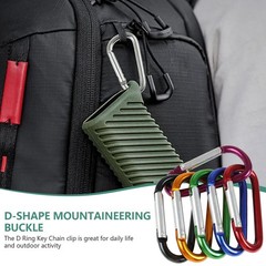 50-200 PCS Aluminum Carabiner D Shape Spring Clip Snap Key Hook Keychain Buckle