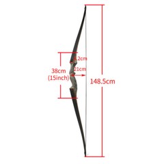 60″ Takedown Longbow 20-60lbs RH LH Archery Hunting Target Shooting Black Hunter