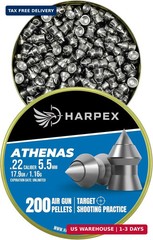 HARPEX Athenas .22 Cal Airgun Pellets – 17.9 Grain Pointed Design – High Accurac
