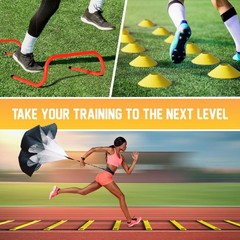 Yes4All Agility Ladder Speed Training Equipment Set – 1 Adjustable Agility La…