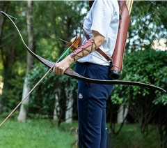 Deerseeker Outdoor Archery 54 Traditional Bow Hunting Longbow with Bamboo Core L