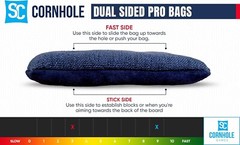 Professional Dual Sided Cornhole Bags 16 oz – All-Weather, Tournament Approved