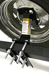 MaxxHaul Trailer Spare Tire Carrier for 4 and 5 Lug Wheels Black Powder Coat