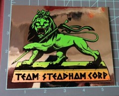 Steve Steadham Industries vintage 1988 Lion Chrome logo sticker, Powell Peralta