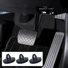 4 PCS Brake Pedal Pad and Light Switch Stopper Black