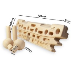 GRIPNATIC Rock Climbing Hangboard FingerPeg 1.0 with Spherical Holds Addon