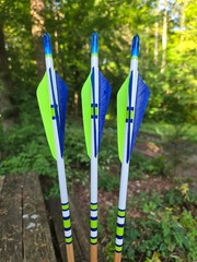 Premium wooden arrows for traditional archery 30-35# Douglas Fir