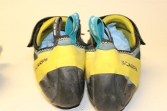 Scarpa Vapor V Italy Made Mens Size 11 45 Microsuede Strap Rock Climbing Shoes