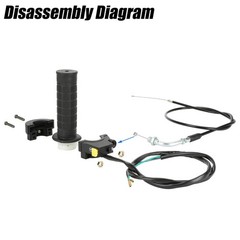 Throttle Cable Twist Throttle Handle Grip Assembly for 2 Stroke Engine 80cc 1…