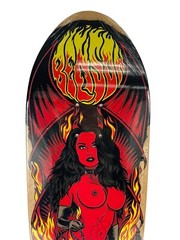 Benson RED Devil Woman Pro Deck Death Skateboards POOL Shape 9 «