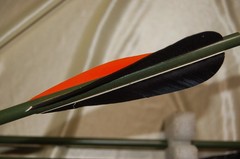 Sprandel’s Vintage Archery Cedar Arrows 50# -12 Arrows 3 Fletch 5″ Spiral Parab