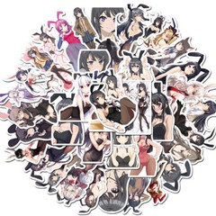 50pcs Bunny Girl Sticker Pack For Water Bottle,Laptop,suitcase,Journaling