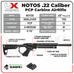 Umarex Notos Carbine .22 Caliber Side Lever PCP Air Rifle 2254847