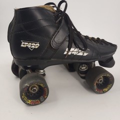 Vintage Labeda LT429 Roller Skates Size 8 Black w/ Wicked To The Max 62mm Wheel