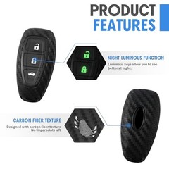 Key Fob Case Carbon Fiber Pattern Type-B 3 Button FDB Carbon Fiber Black (1 Pc)