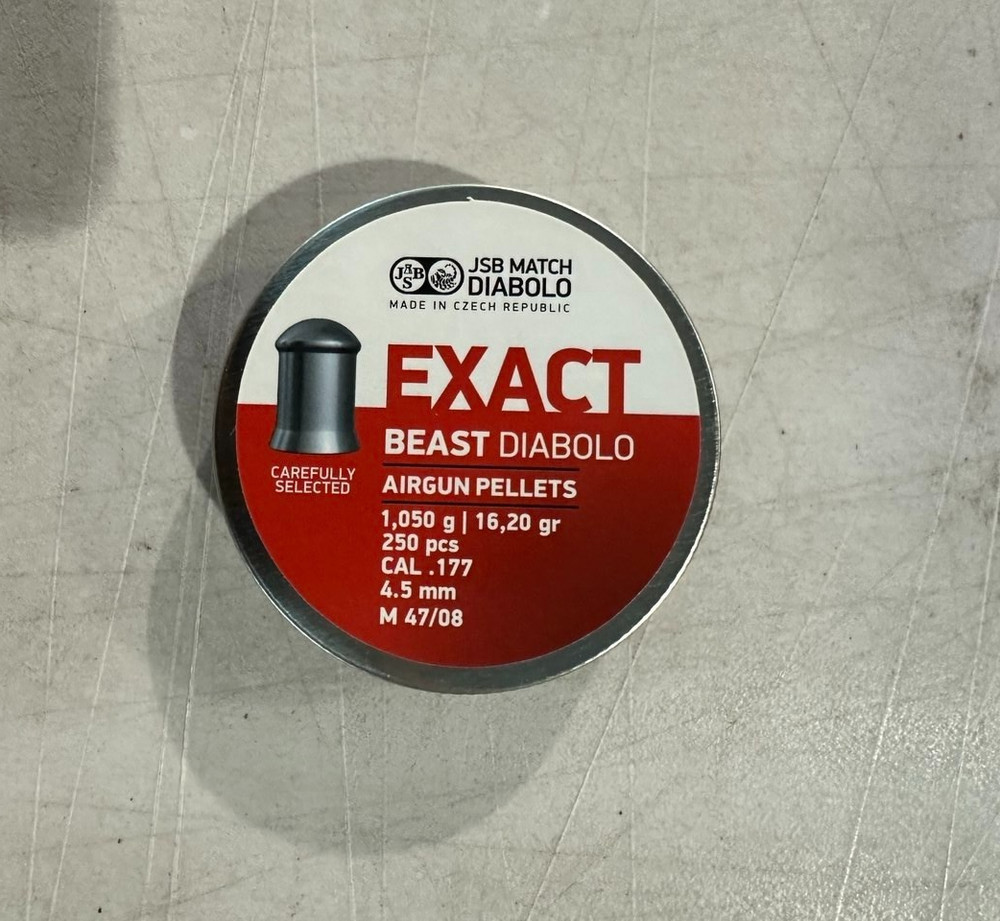 JSB Exact Beast Diabolo .177 Cal Pellets 16.20 Grains Domed 250ct