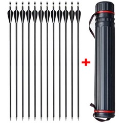 Archery 30″ Fiberglass Arrows Practice & Hunting Quiver for Compound Recurve Bow