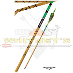 Black Eagle Vintage Crested Arrows – Feathers – Green/Yellow – 600 – 6pk – 327