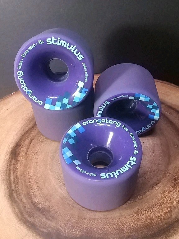 Orangatang Stimulus 70mm 83 a , Purple Wheels 1 sets of 4pcs