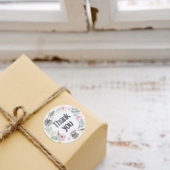 500 Self Adhesive 1.5″ Round Floral Thank You STICKERS Labels DIY Crafts Favors