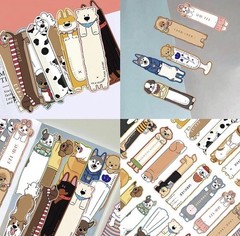 12Pcs Random Cute Dog World Pet Animal Cartoon Reading Bookmarks Book Lover