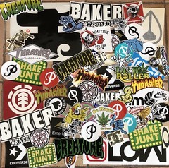 5 Skateboard Sticker Lot Authentic Almost World Industries Plan B Grizzly Lakai