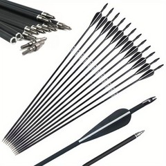 28/30/32 inch Archery Carbon Arrows Spine 500 OD 7.8mm for Compound&Recurve Bow