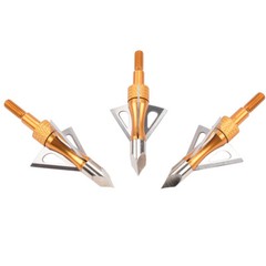 Archery 3 Fixed Blade 100Grain Arrow Head Tip with Case+Broadheads Wrech