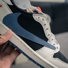 DM7866-040 Travis Scott x AJ 1 Low OG Black Blue Men’s Size 4-13