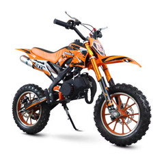 Pegasus 49cc 2-Stroke Off-Road Dirt Bike, Orange/Black, Kickstand