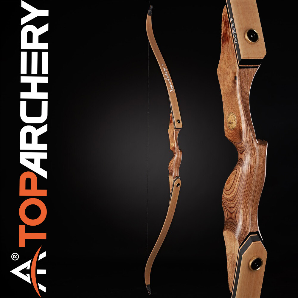 TOPARCHERY 60» Archery Recurve Bow Wooden Bow for Right Hand Target Hunting