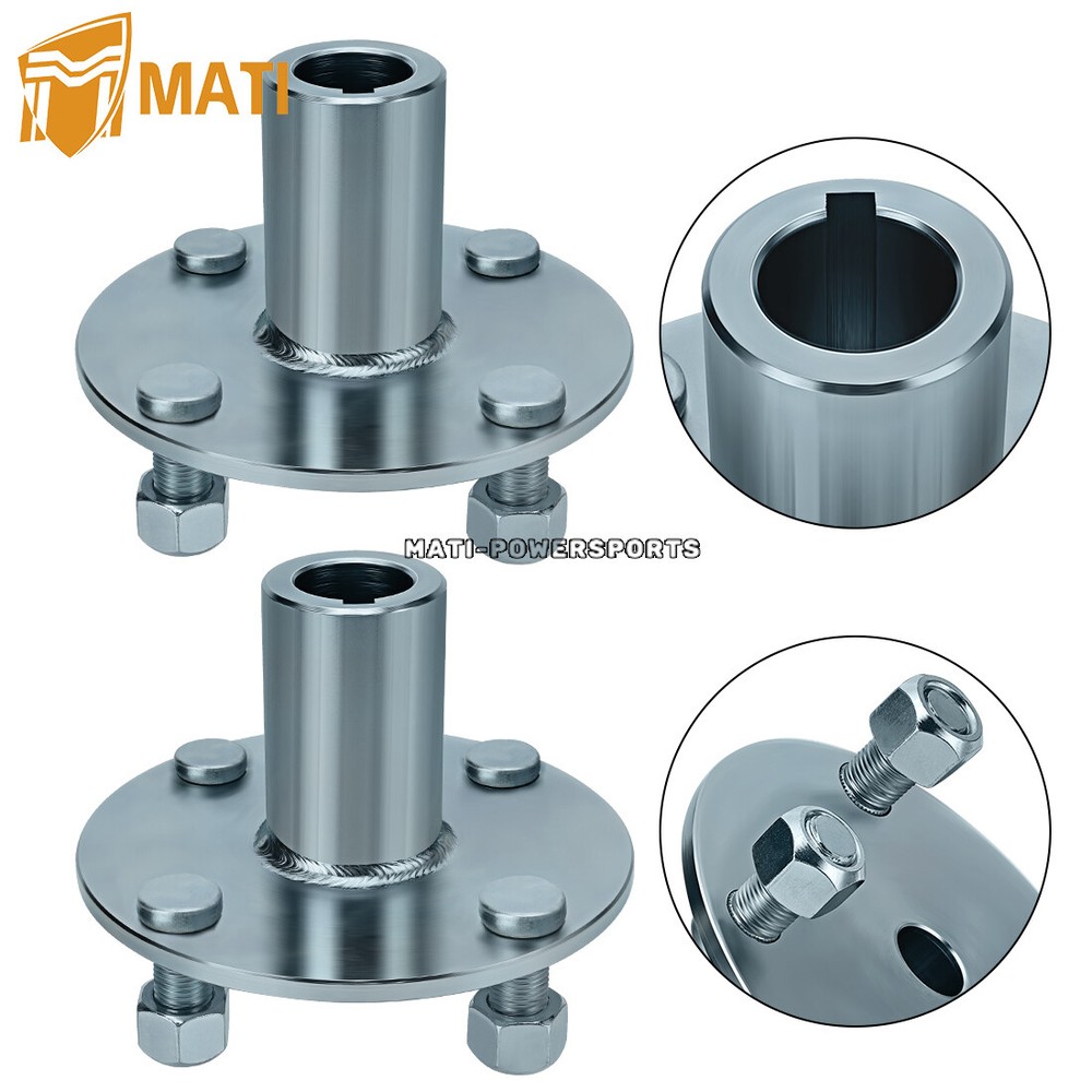 2*Go Kart Live Axle Hub 4″ x 4″ Wheel Hub For 1″ Shaft,with 1″ to 3/4″ Step Down